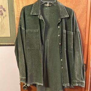 ee:some Ladies Green Corduroy Jacket